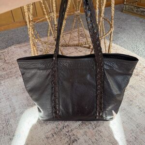 Moo Moo Designs | Crocodile & Leather Handbag Mocha Brown Pebbled Soft